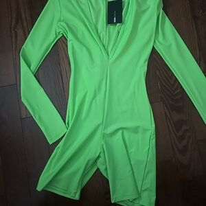 Fashion Nova Neon Green Romper